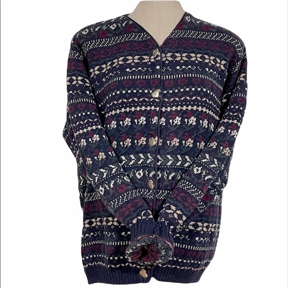 Northern Reflections Sweaters - Vtg NORTHERN REFLECTIONS Knit Buttoned Cardigan